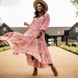 {OPT} x Anthropologie Paisley Poppy Boho Midi